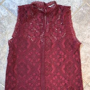 Maroon Lace tank
